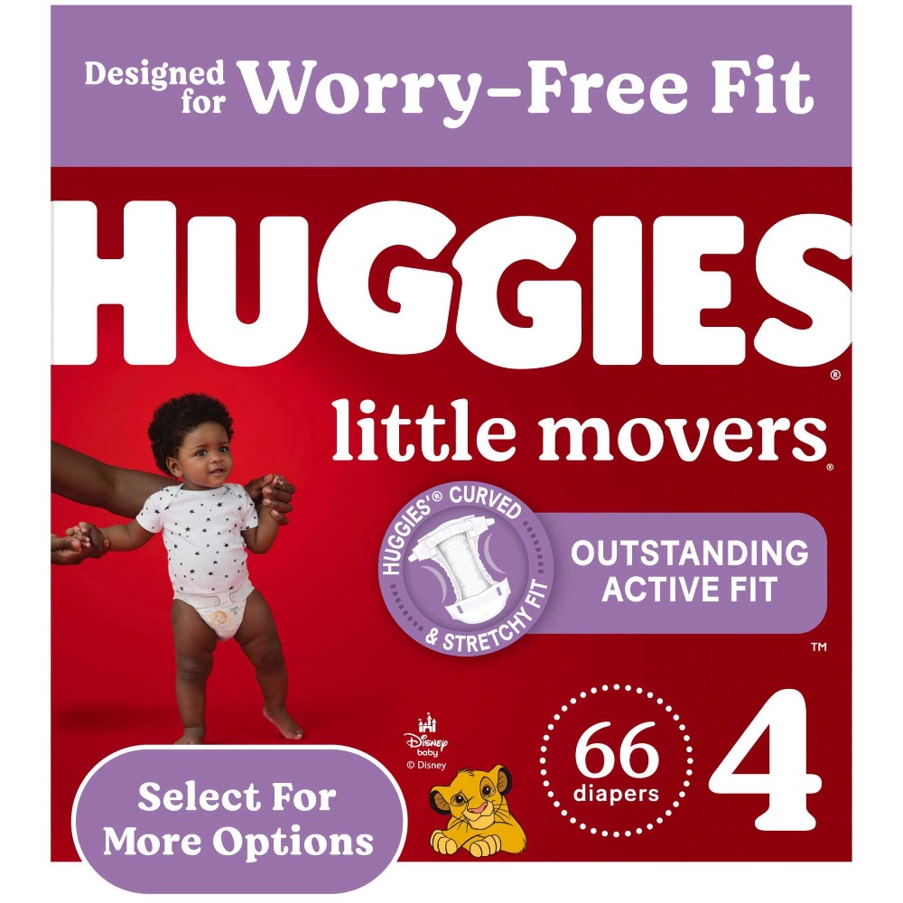 Huggies Diaper Little Movers - حفاضات هاجيز ليتل موفرز مقاس 4