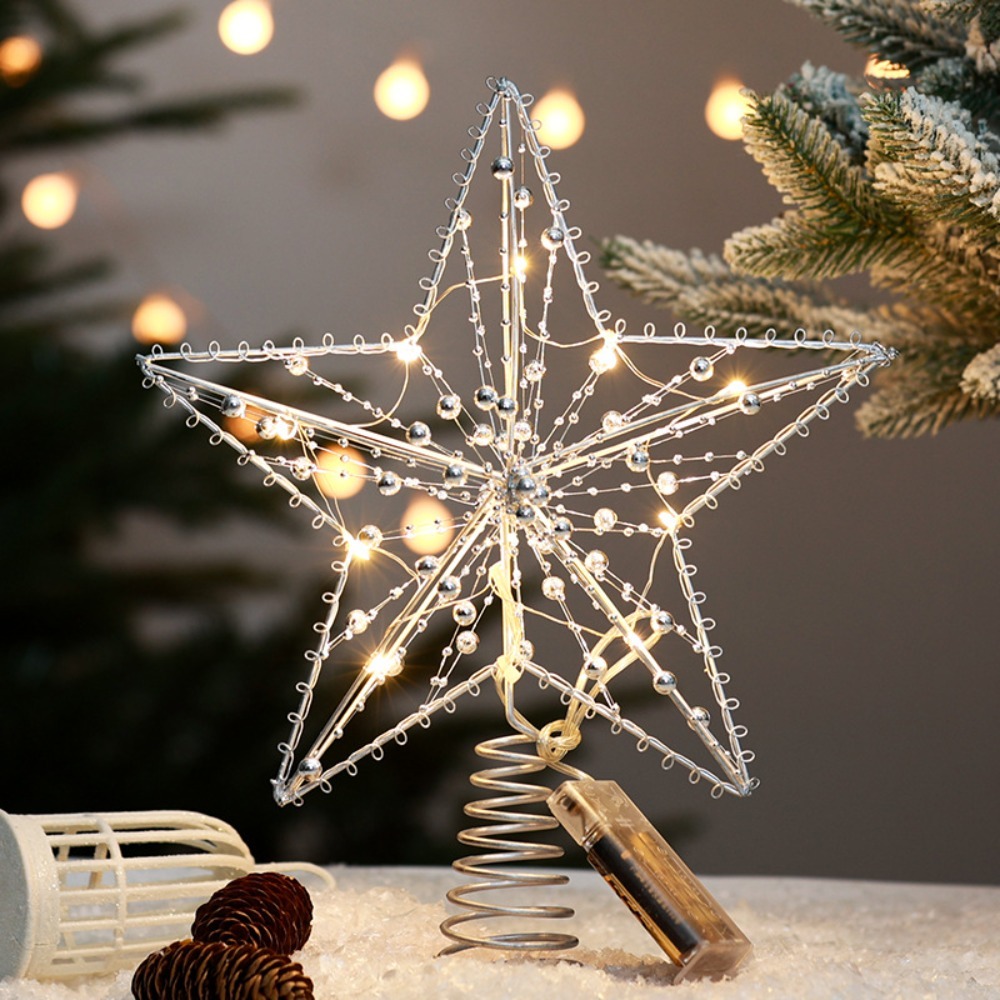 الذهب/الفضة LED شجرة عيد الميل - مراجعة Star Tree Topper وسعره