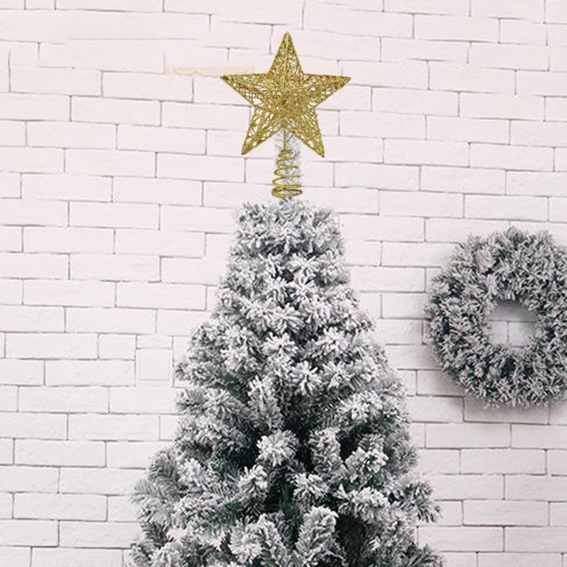 1 قطعة الذهب/الفضة/الأحمر/الأز - مراجعة Star Tree Topper وسعره